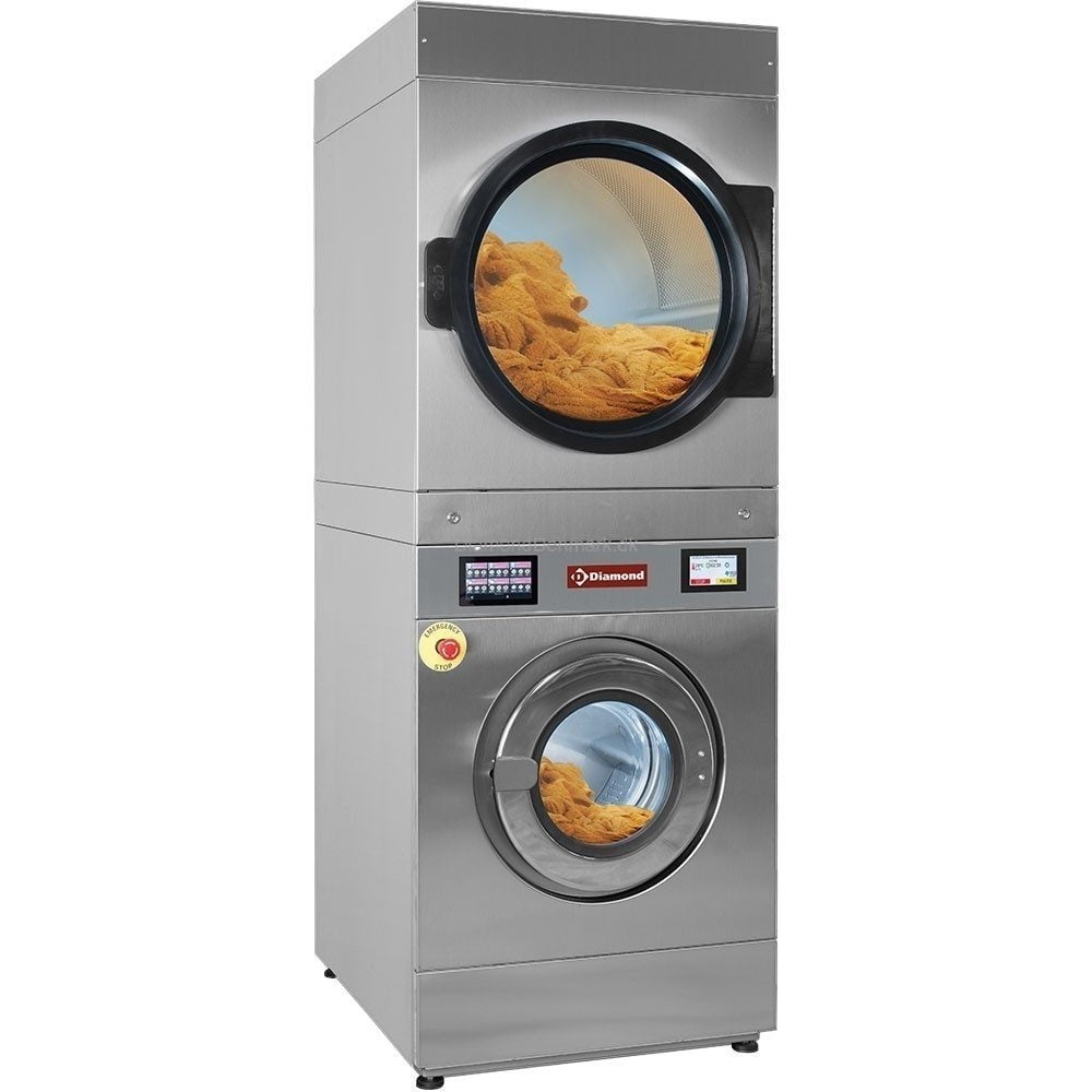 Vaskemaskine Med Super Centrifugering Kg (elektrisk) + Tørretumbler 18 Kg (elektrisk) SCREEN | Diamond Siden 1985